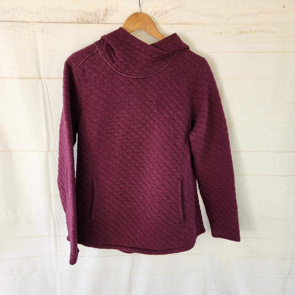 Duluth Burgundy Quilted Hooded Sweatshirt - Picture 9 of 9